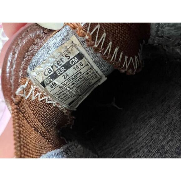 Carter's Monster Slip On Shoe Ricky Sneaker Brown Toddler 8M Faux Leather Casual - Picture 7 of 9